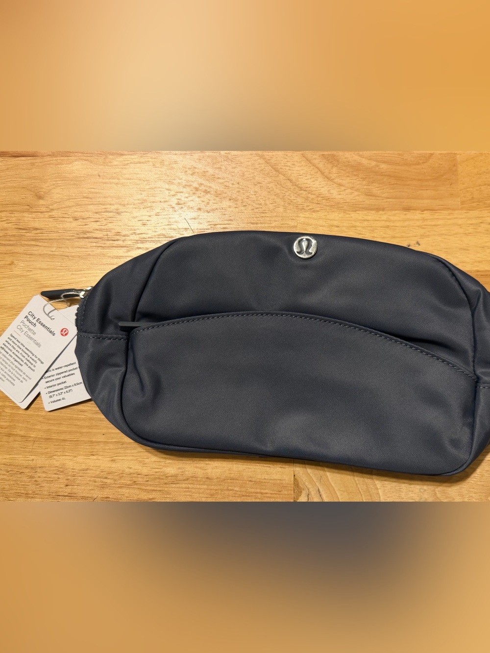 lululemon City Essentials Pouch Zippered Organizer NWT 4L Oil Grey